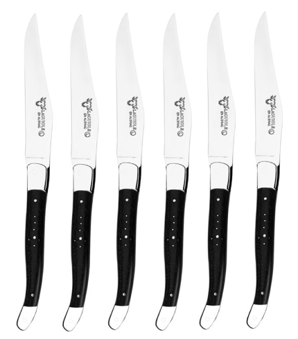 Couteaux à steak en ébène (ensemble de 6)
