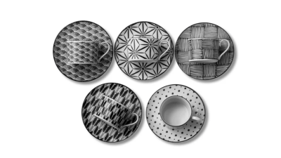 Set de tasses à café et soucoupes Koon