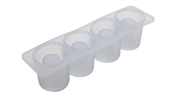 Moule à Verre - Transparent 4 Cavités Silicone Shot
