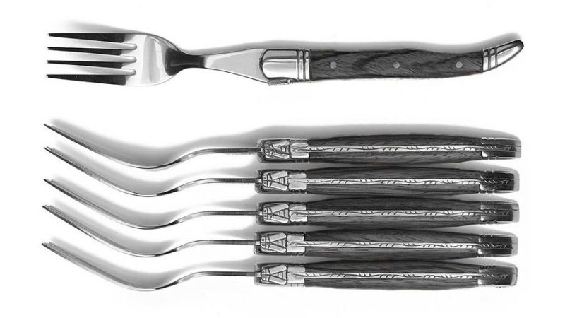 Laguiole Fourchettes Traditionnelles Set de 6 (Noir)