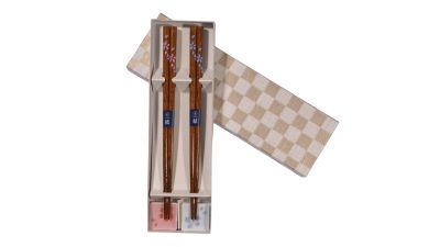 Set de baguettes en forme de panier de fleurs