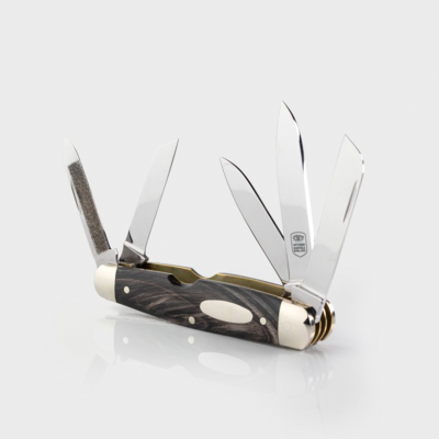Couteau multiple à 5 lames en corne de buffle